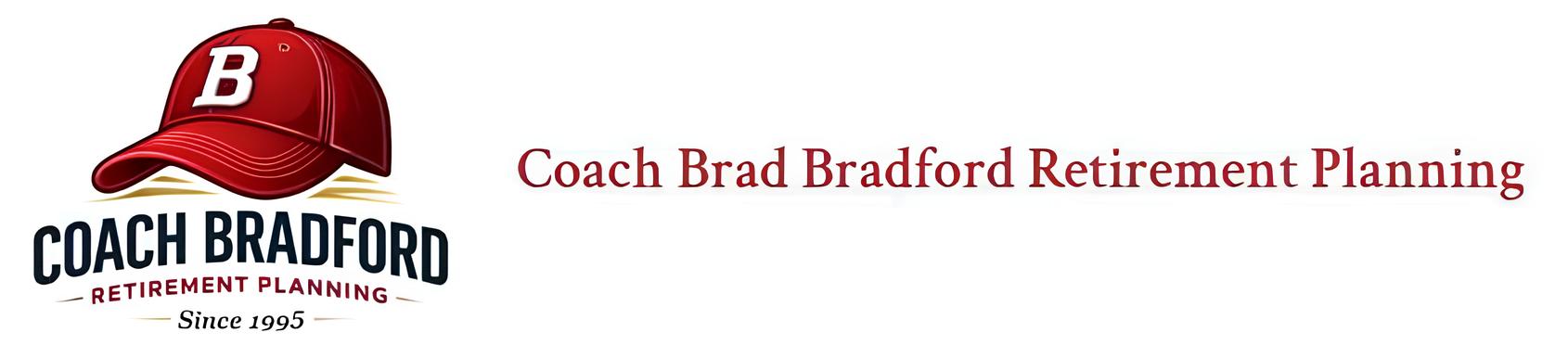 Text reading 'Coach Brad Bradford' in maroon serif font on white background.